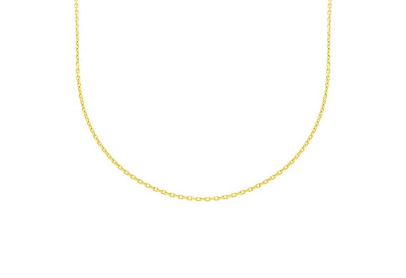 Stella-Jewellery Goldkette 585er Gelbgold Ankerkette Diamantiert 45 + 3,5 cm (Kette, inkl. Etui), diamantiert von Stella-Jewellery