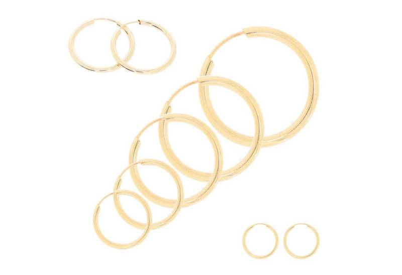 Stella-Jewellery Paar Ohrhänger Creolen Gelbgold 585er Gold (inkl. Etui) von Stella-Jewellery