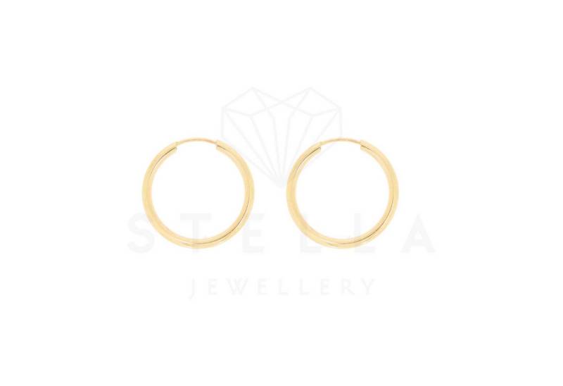 Stella-Jewellery Paar Ohrhänger Creolen Gelbgold 585er Gold (inkl. Etui, inkl. Etui) von Stella-Jewellery