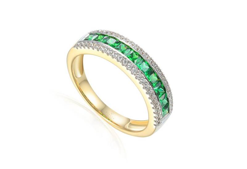 Stella-Jewellery Solitärring 585 Gelbgold Damenring mit synth. Smaragd Gr. 54 (inkl. Etui, synth. Smaragd ca. 1,34 ct. - inkl. Etui) von Stella-Jewellery