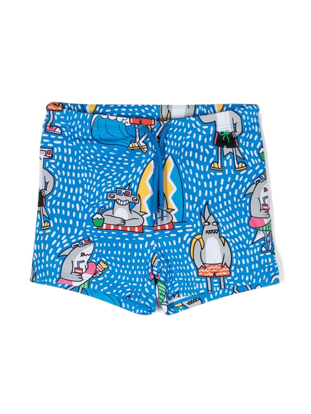 Stella McCartney Kids Badeshorts mit Shark Friends-Print - Blau von Stella McCartney Kids