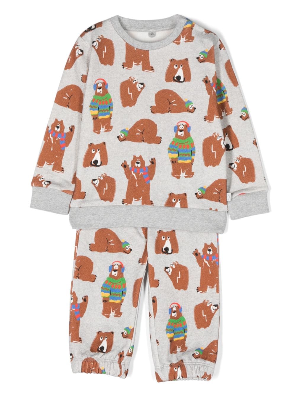 Stella McCartney Kids Set aus Oberteil und Hose mit Bären-Print - Grau von Stella McCartney Kids