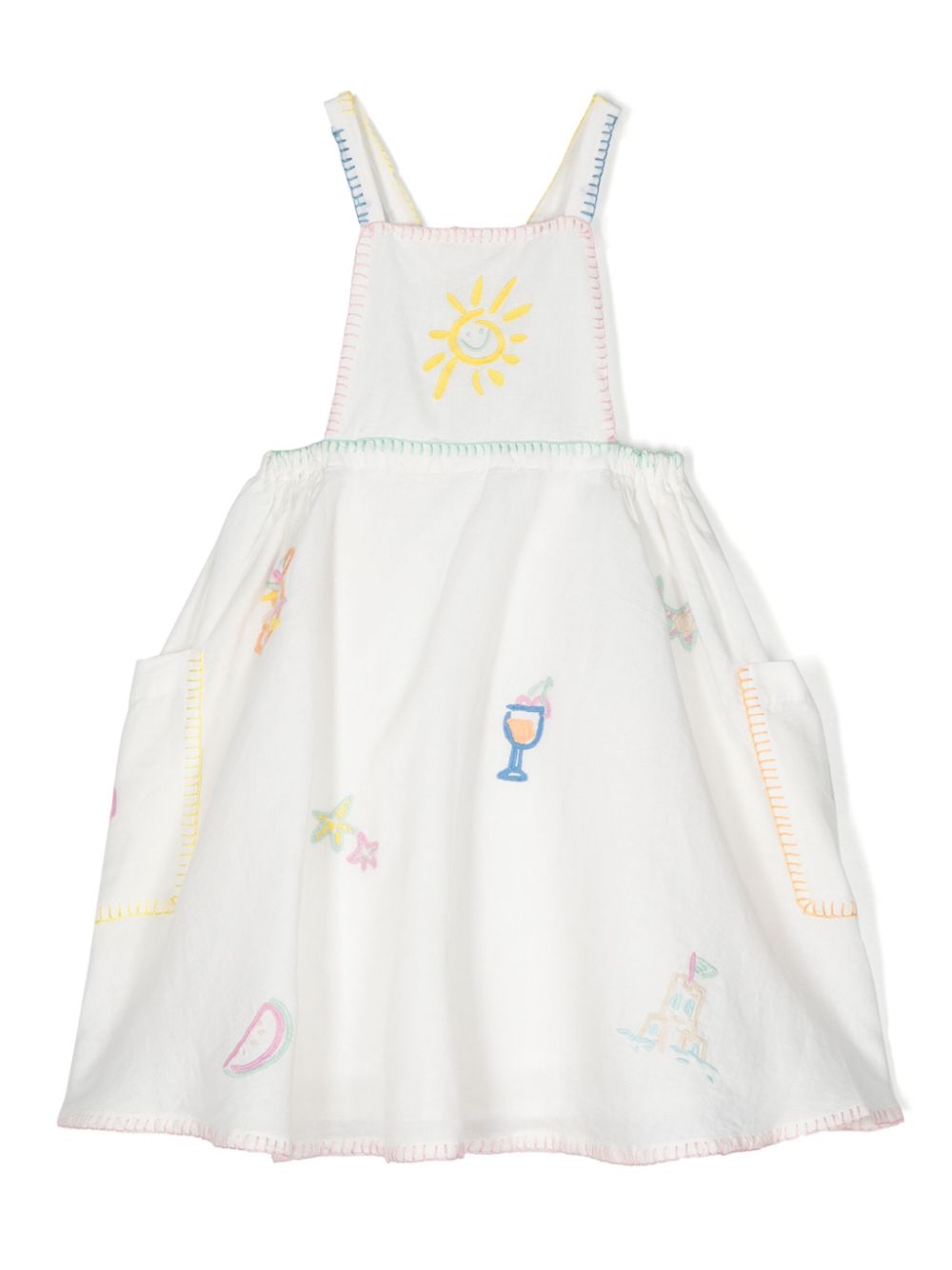 Stella McCartney Kids Besticktes Minikleid - Weiß von Stella McCartney Kids