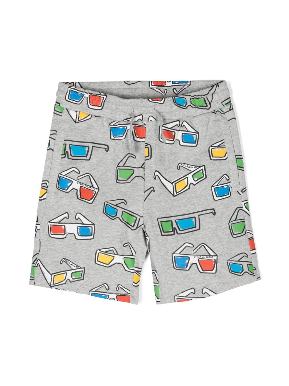 Stella McCartney Kids Bio-Baumwoll-Joggingshorts mit Sonnenbrillen-Print - Grau von Stella McCartney Kids