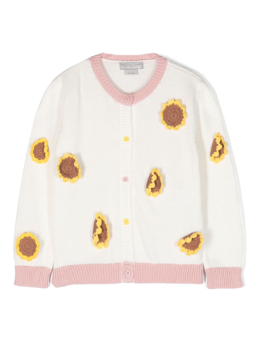 Stella McCartney Kids Cardigan mit Sonnenblumen-Applikation - Weiß von Stella McCartney Kids