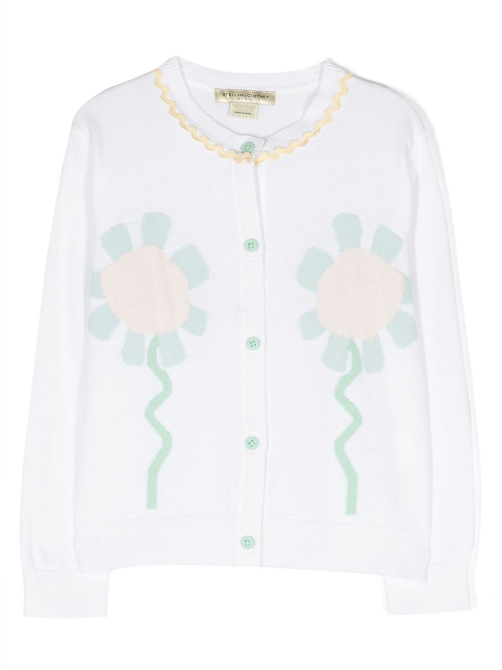 Stella McCartney Kids Cardigan mit Sonnenblumen-Print - Weiß von Stella McCartney Kids