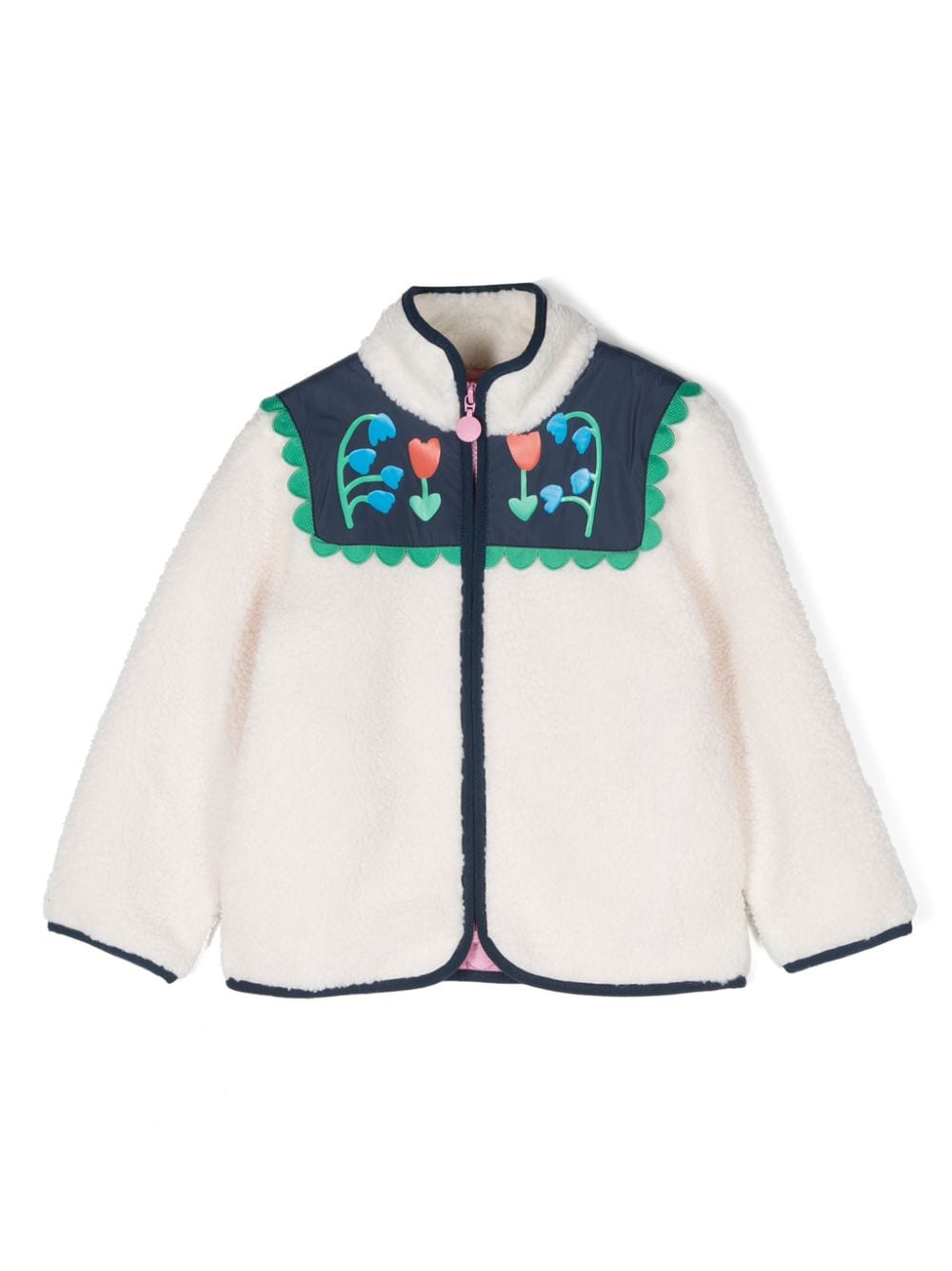 Stella McCartney Kids Fleecejacke mit Kontrastdetails - Weiß von Stella McCartney Kids