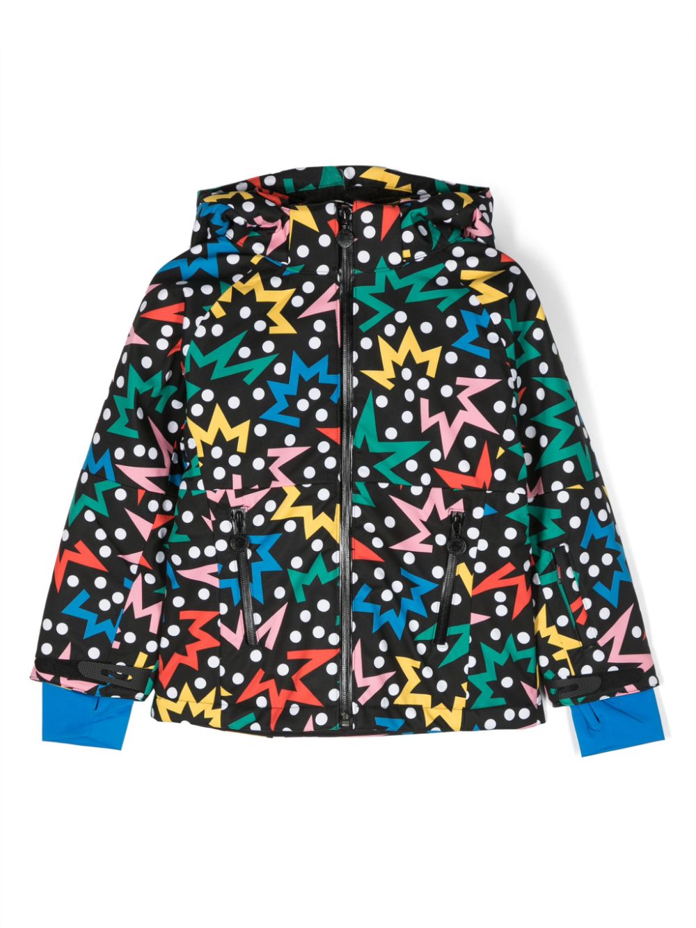 Stella McCartney Kids Gefütterte Kapuzenjacke mit Print - Schwarz von Stella McCartney Kids