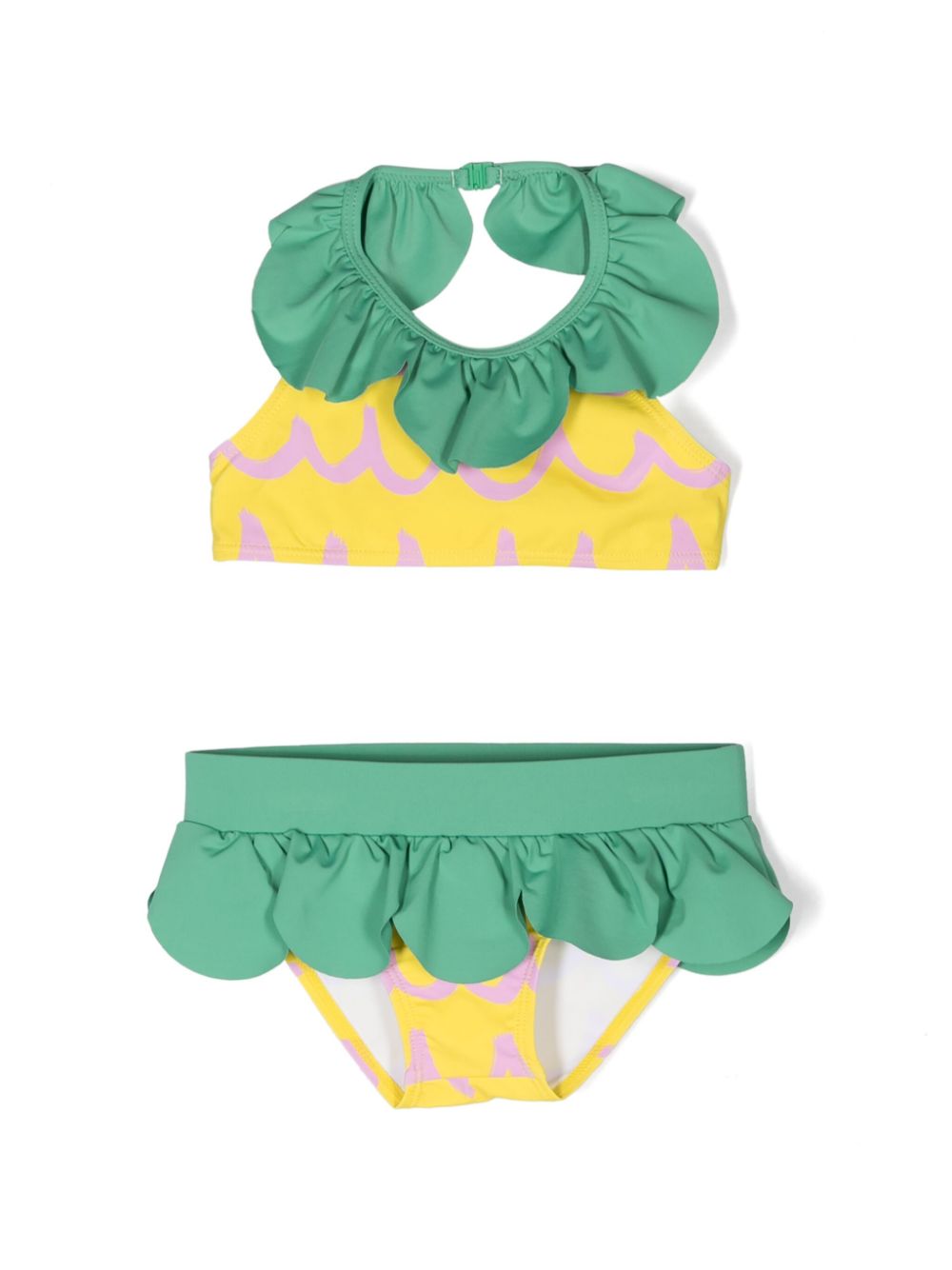 Stella McCartney Kids Gerüschter Bikini mit Ananas-Print - Gelb von Stella McCartney Kids