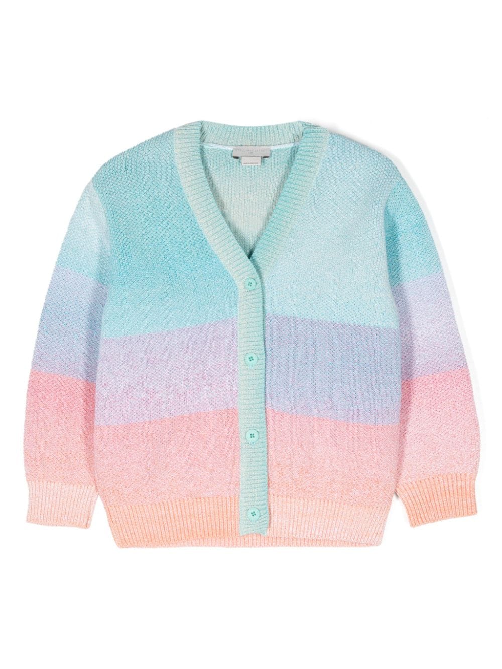 Stella McCartney Kids Gestreifter Cardigan mit V-Ausschnitt - Blau von Stella McCartney Kids