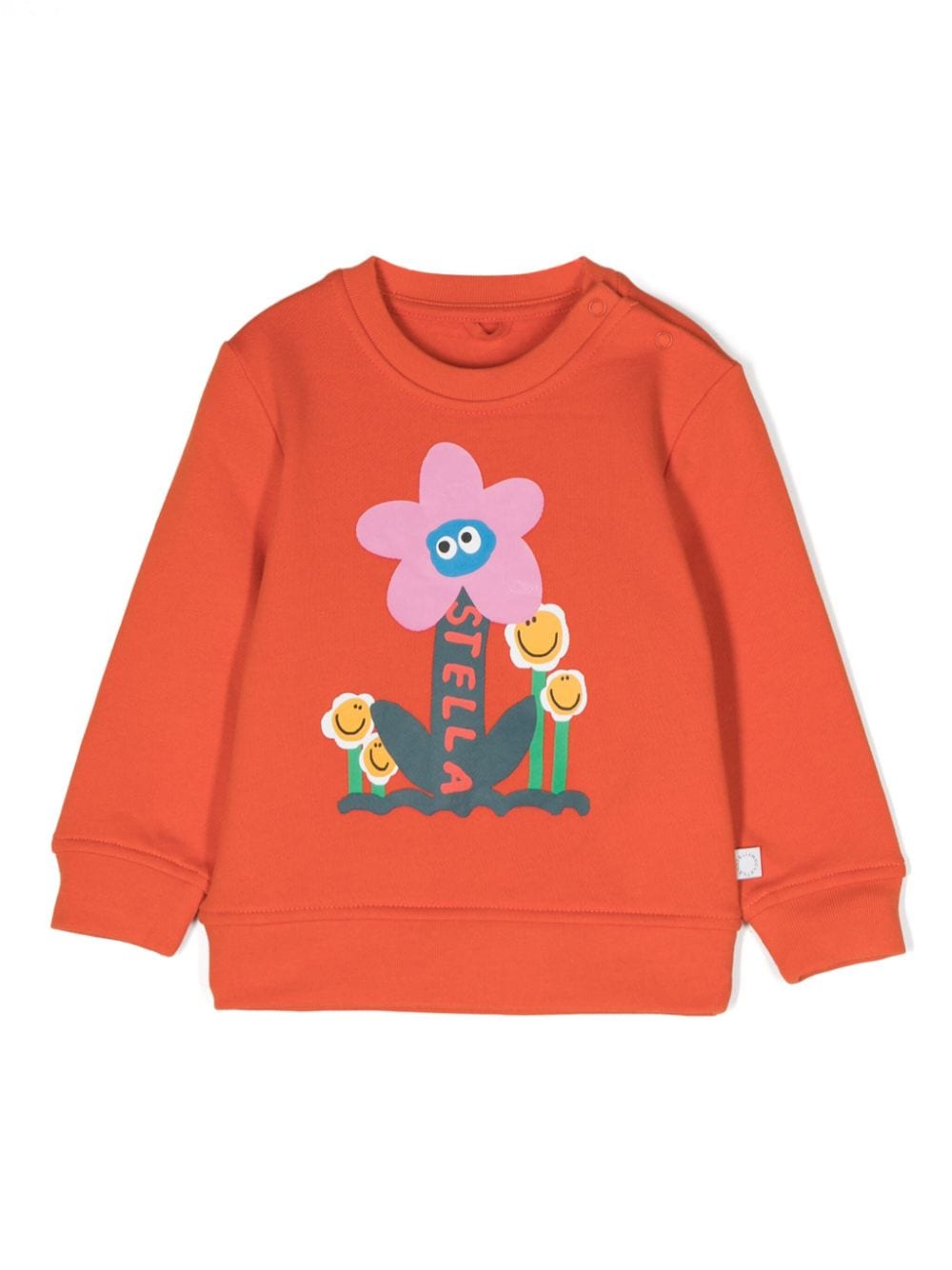 Stella McCartney Kids Sweatshirt mit Blumen-Print - Orange von Stella McCartney Kids