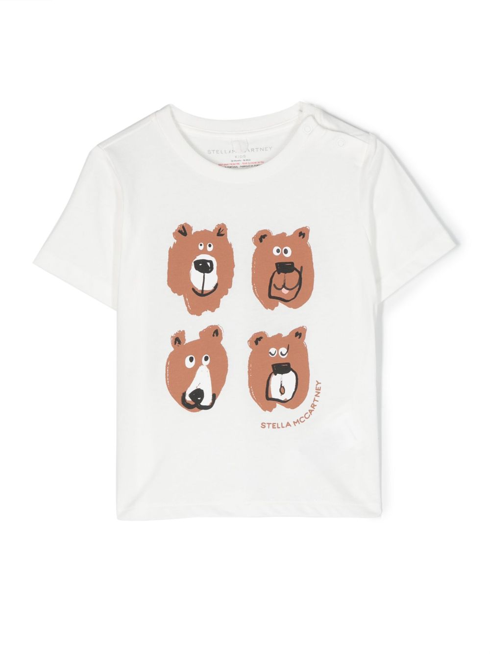 Stella McCartney Kids T-Shirt mit Grizzlybären-Print - Weiß von Stella McCartney Kids