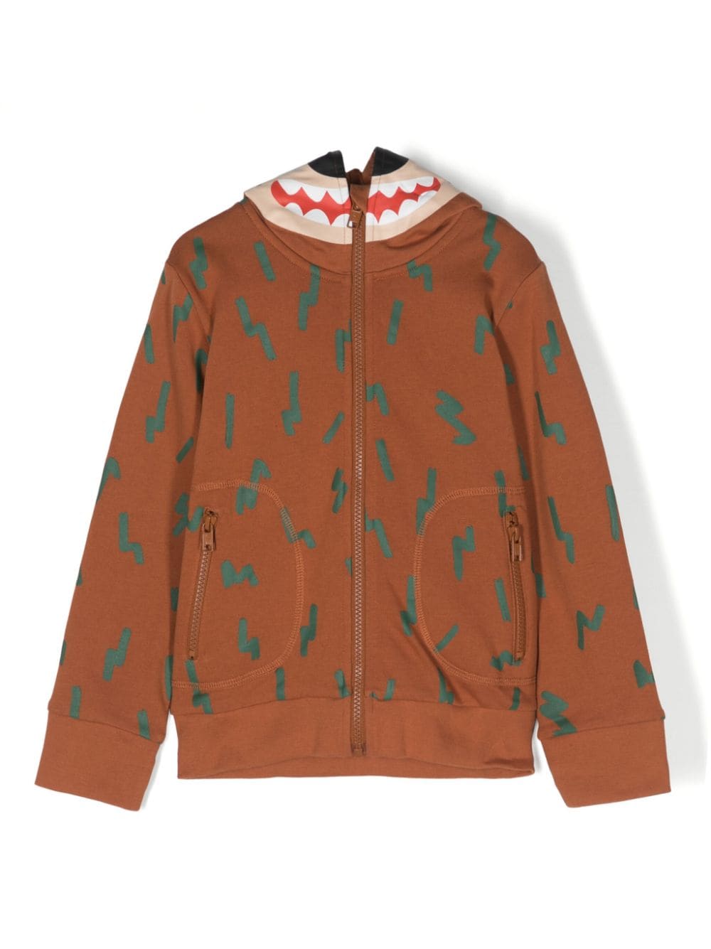 Stella McCartney Kids Kapuzenjacke mit Grizzly - Braun von Stella McCartney Kids