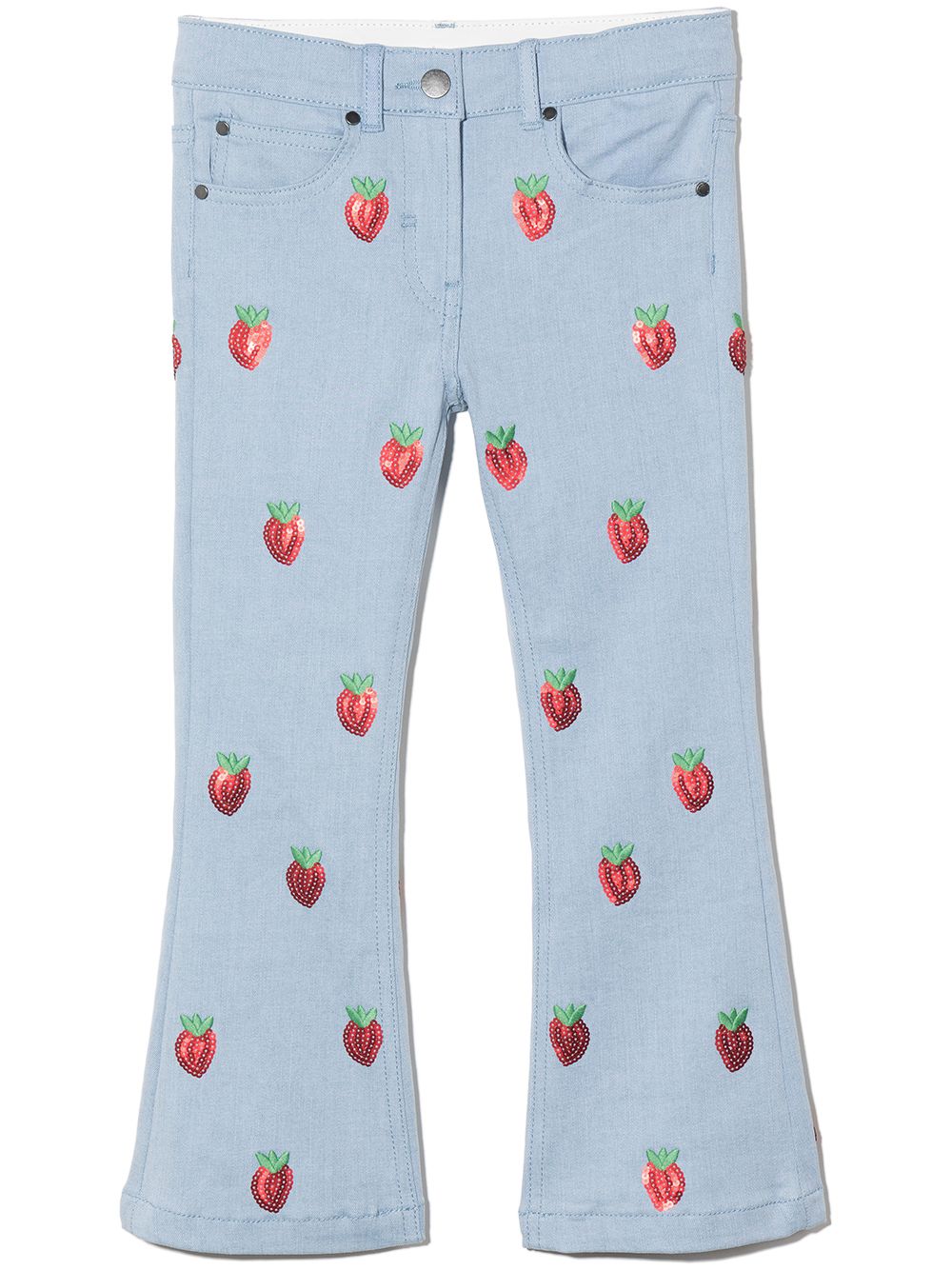 Stella McCartney Kids Jeans mit Erdbeeren - Blau von Stella McCartney Kids