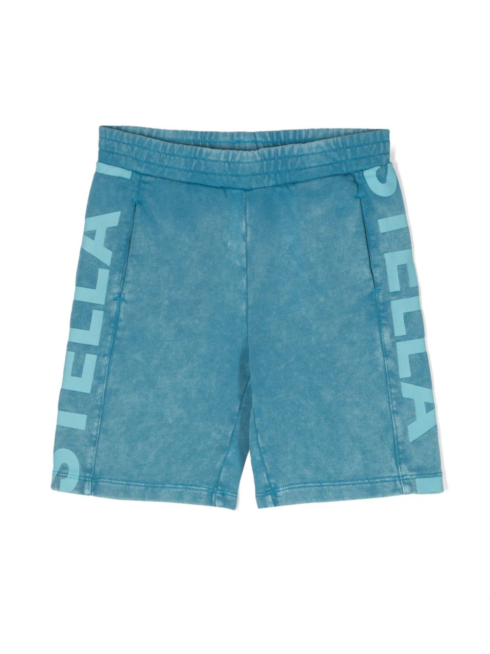 Stella McCartney Kids Joggingshorts mit Logo-Streifen - Blau von Stella McCartney Kids