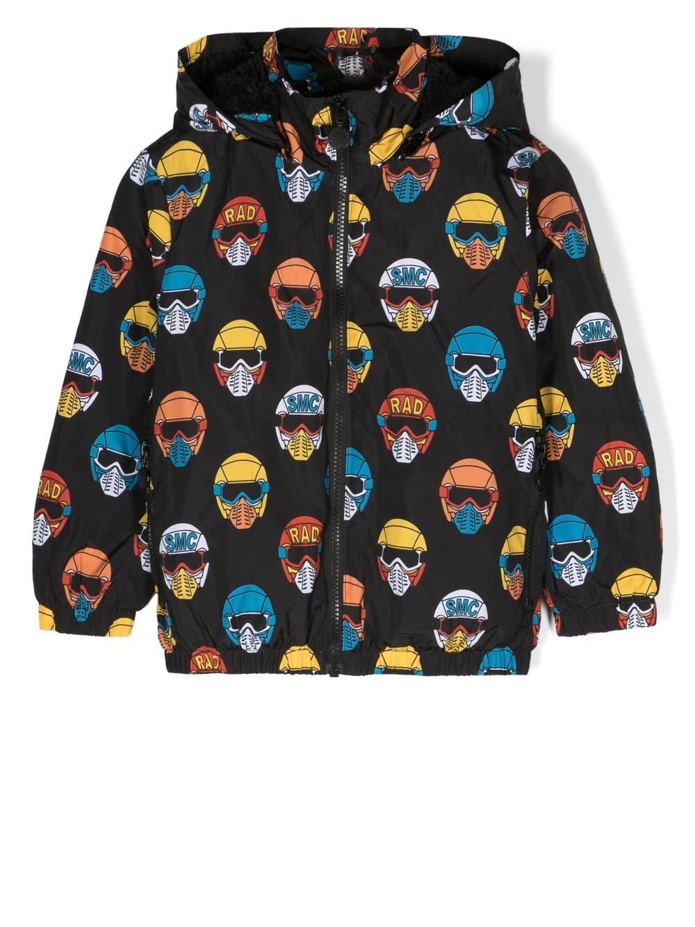 Stella McCartney Kids Kapuzenjacke mit Helm-Print - Schwarz von Stella McCartney Kids