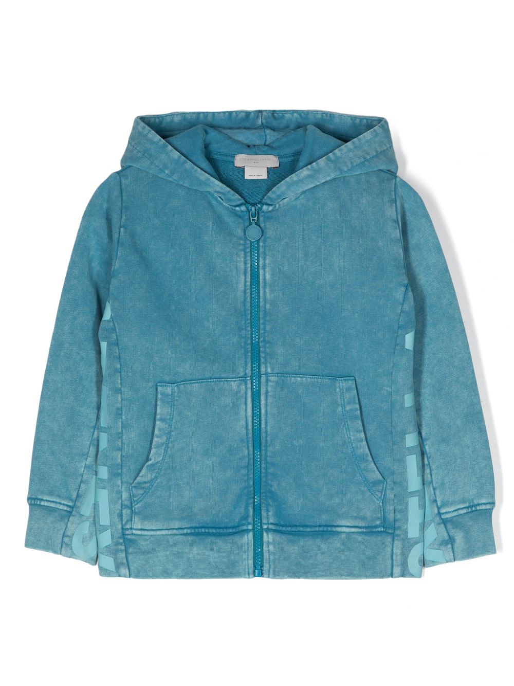 Stella McCartney Kids Kapuzenjacke mit Logo-Streifen - Blau von Stella McCartney Kids