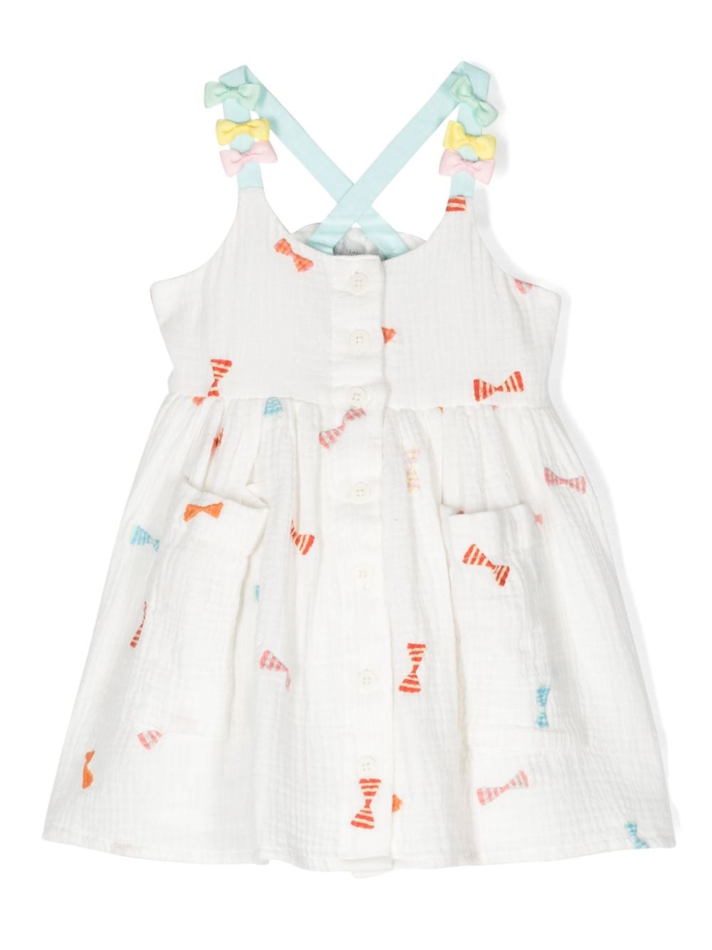 Stella McCartney Kids Kleid mit Schleifendetail - Weiß von Stella McCartney Kids