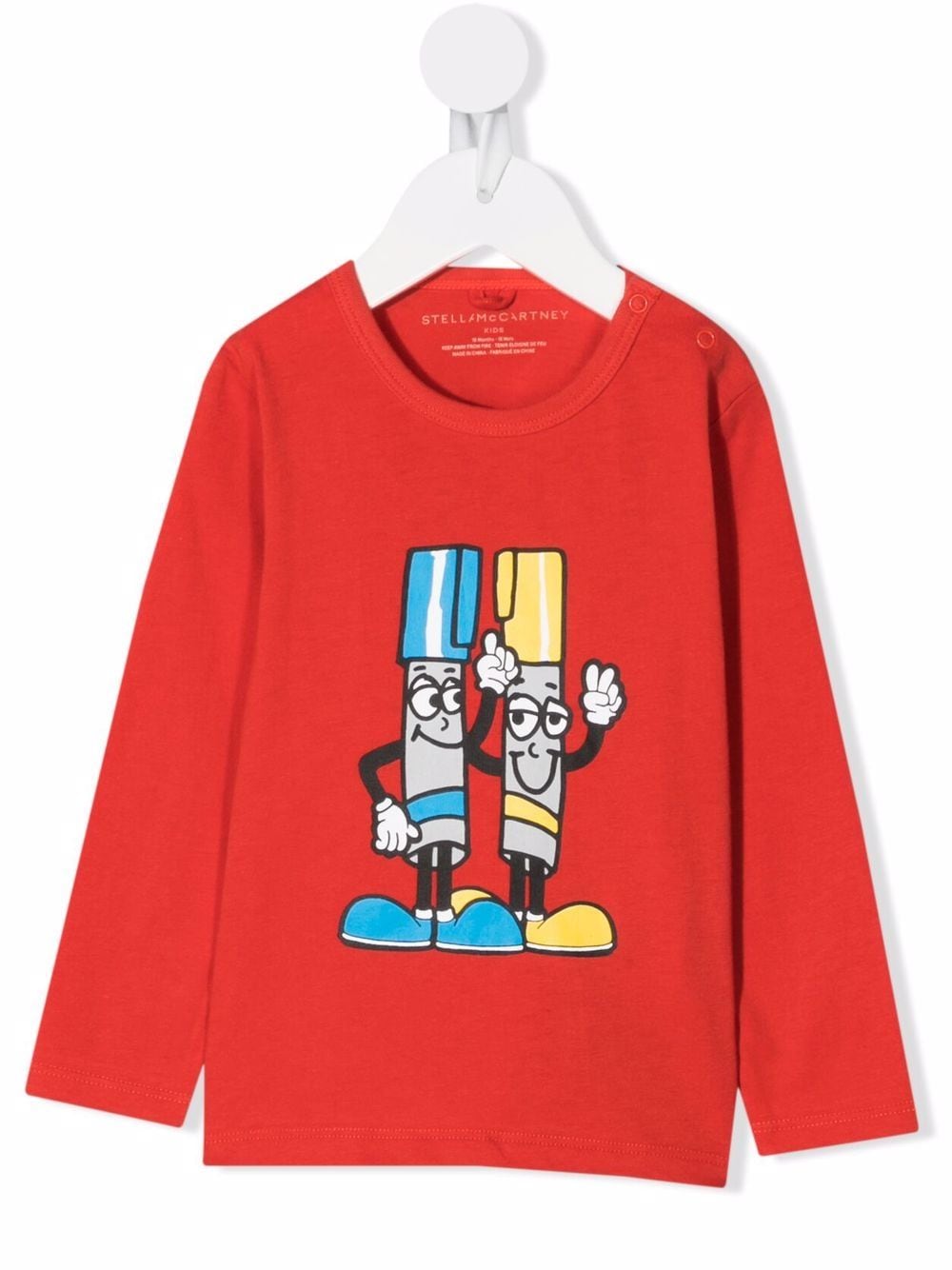 Stella McCartney Kids Langarmshirt mit grafischem Print - Rot von Stella McCartney Kids