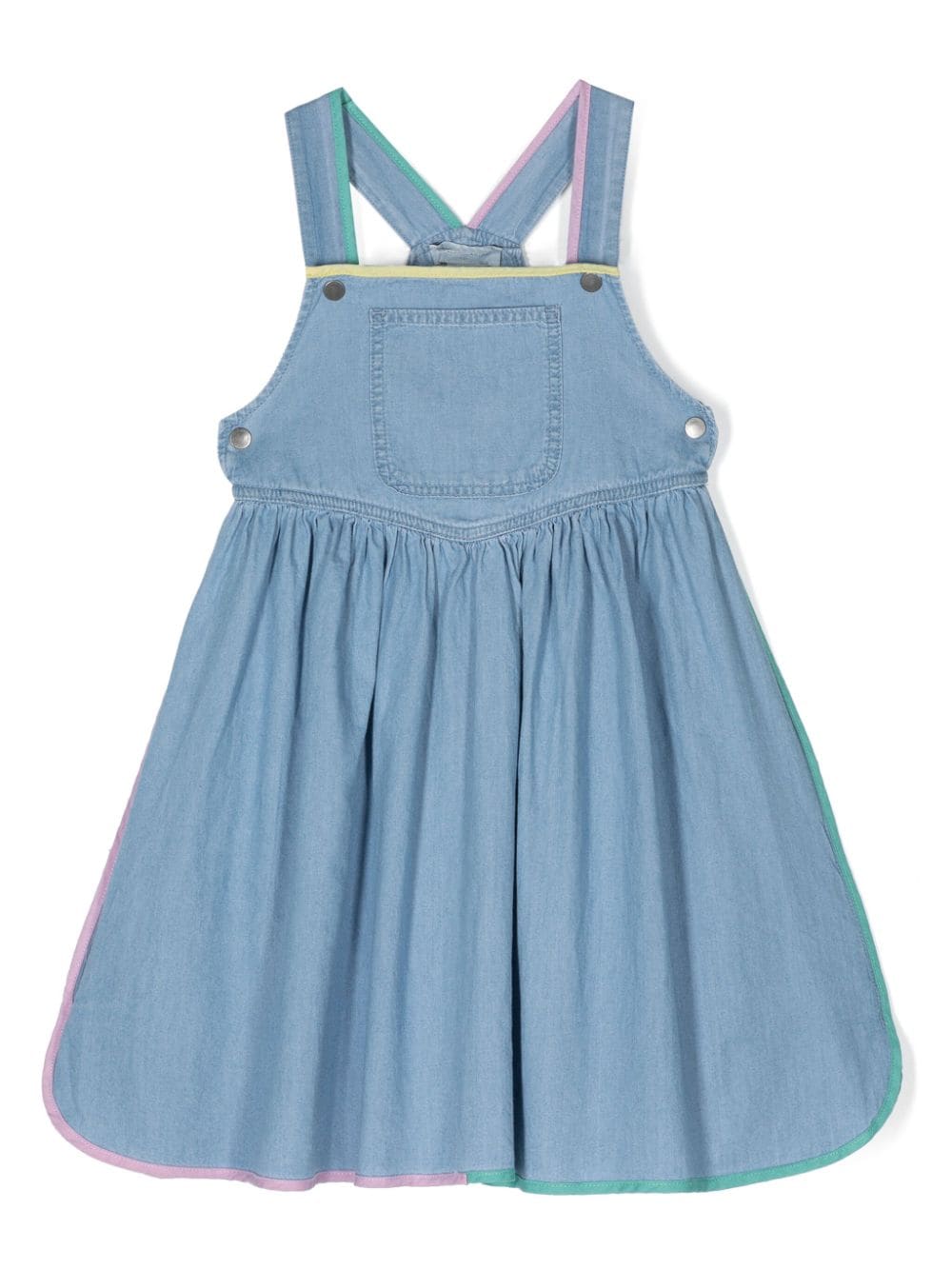 Stella McCartney Kids Latzkleid mit Kontrastdetails - Blau von Stella McCartney Kids