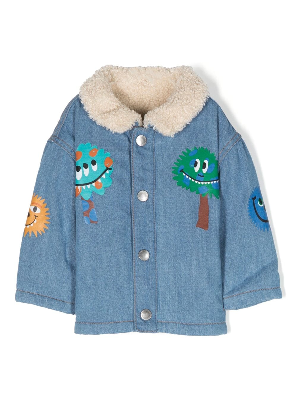 Stella McCartney Kids Jeansjacke mit Monster-Print - Blau von Stella McCartney Kids