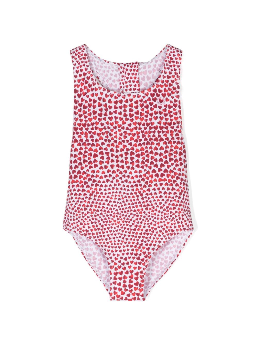 Stella McCartney Kids Racerback-Badeanzug mit Herz-Print - Rot von Stella McCartney Kids