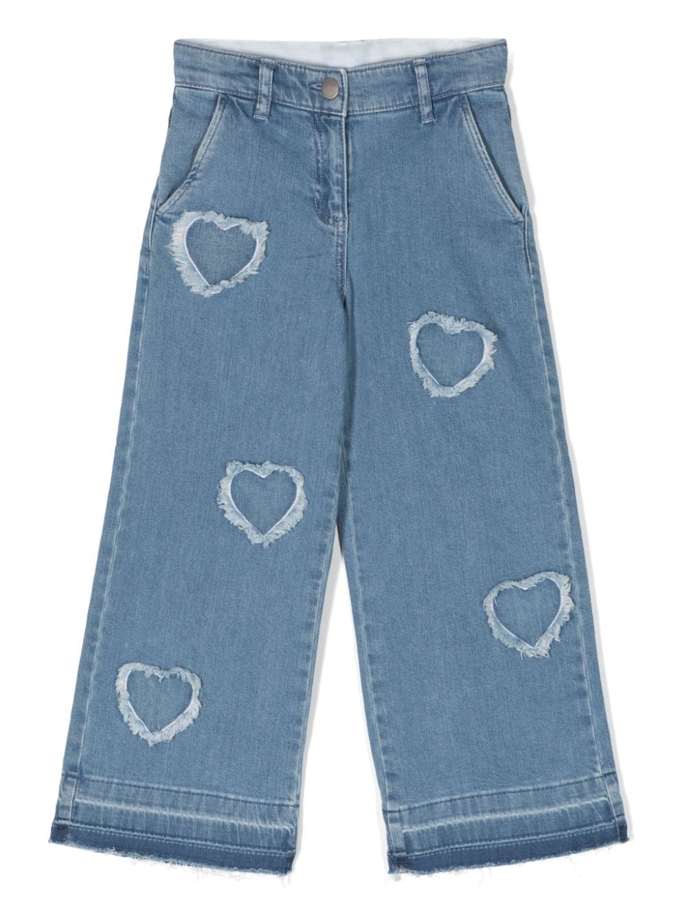 Stella McCartney Kids Schlagjeans mit Herz-Patch - Blau von Stella McCartney Kids