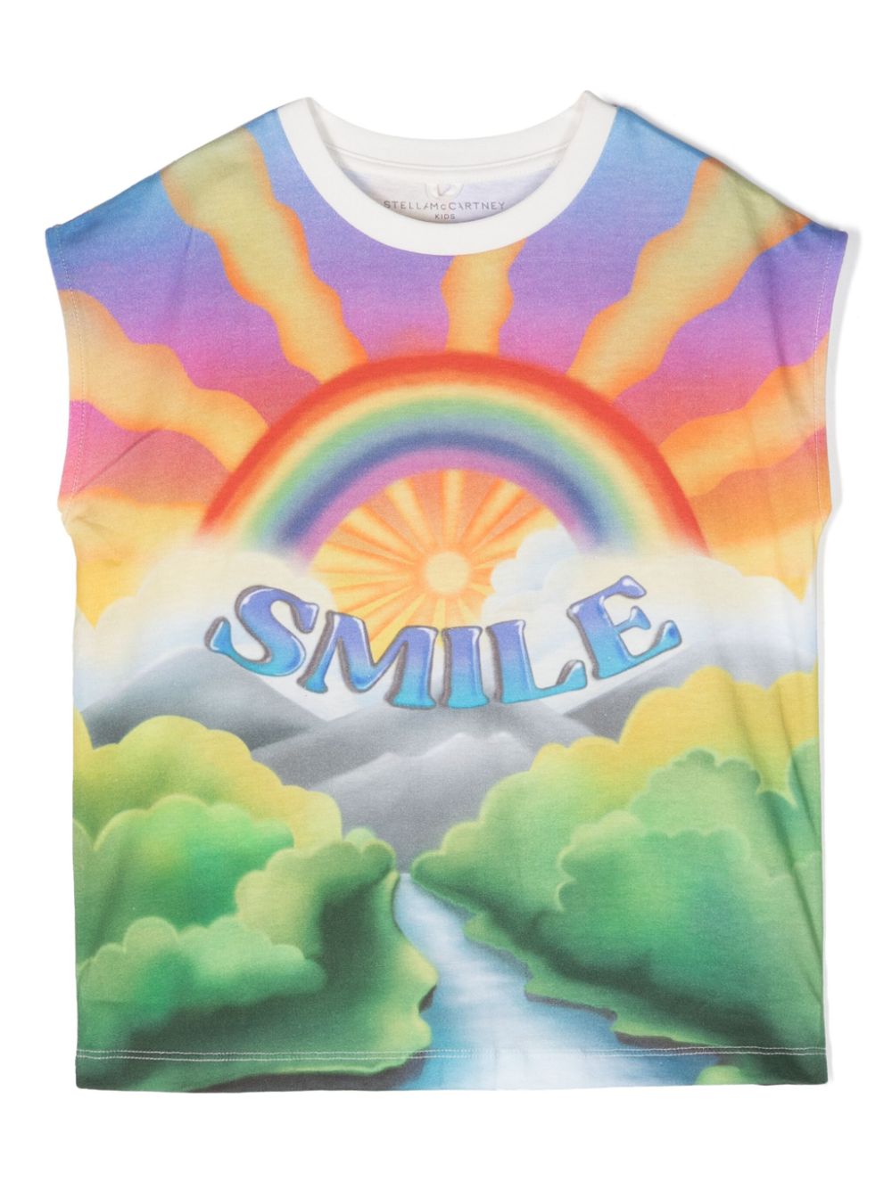 Stella McCartney Kids Smile T-Shirt mit Print - Grün von Stella McCartney Kids