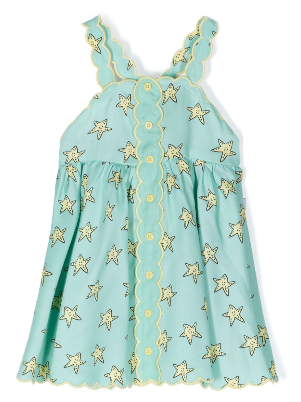 Stella McCartney Kids Kleid-Set mit Smiling Stella Star-Print - Grün von Stella McCartney Kids