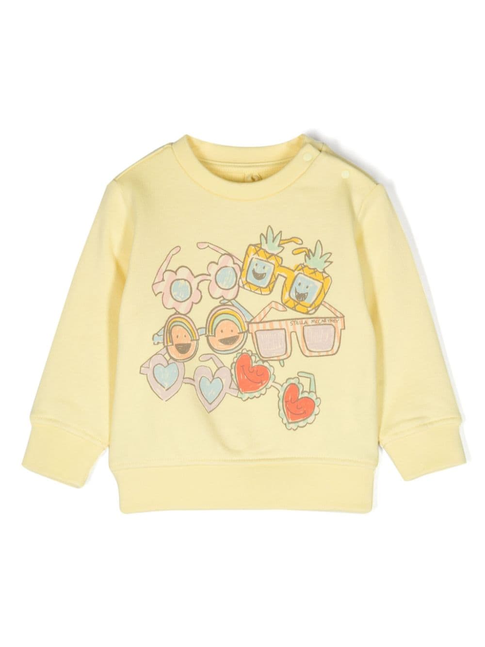 Stella McCartney Kids Sweatshirt mit Sonnenbrillen-Print - Gelb von Stella McCartney Kids