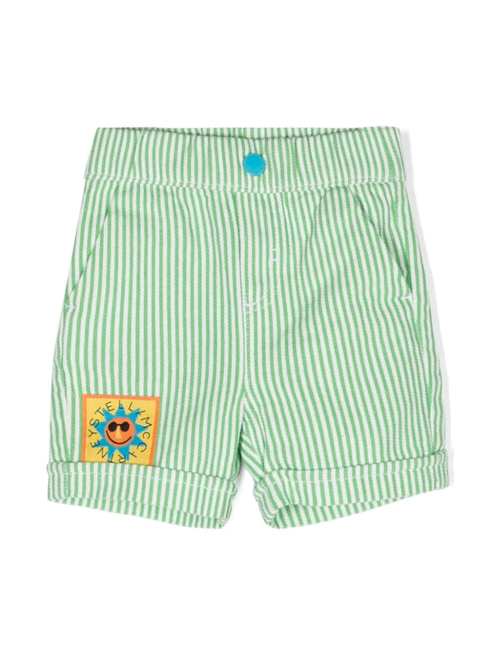 Stella McCartney Kids Gestreifte Sunshine Shorts - Grün von Stella McCartney Kids