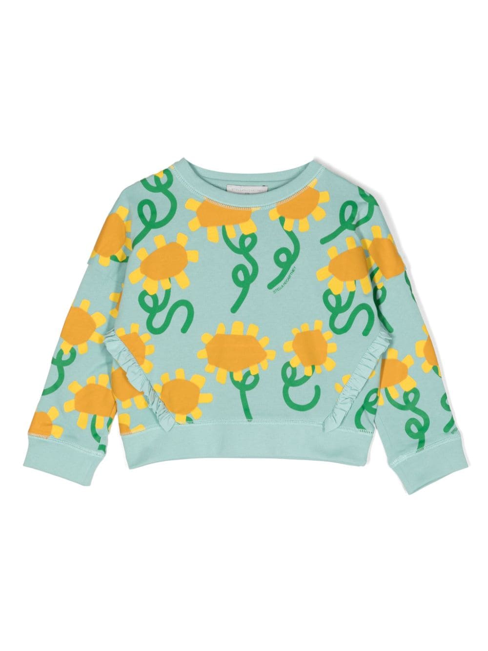 Stella McCartney Kids Sweatshirt mit Blumen-Print - Blau von Stella McCartney Kids