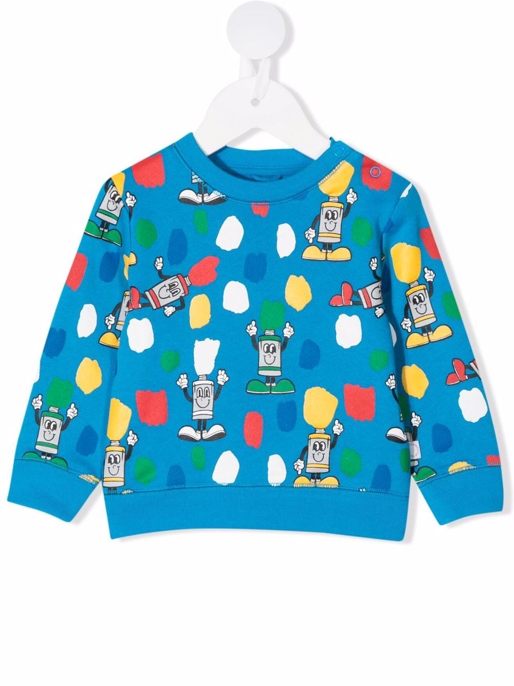 Stella McCartney Kids Sweatshirt mit Farbklecks-Print - Blau von Stella McCartney Kids