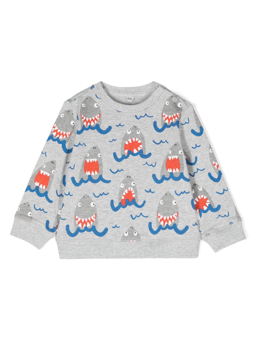 Stella McCartney Kids Sweatshirt mit Hai-Print - Grau von Stella McCartney Kids