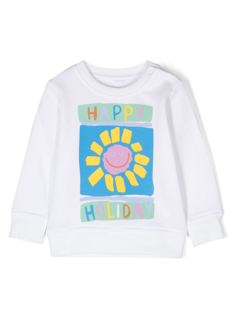 Stella McCartney Kids Sweatshirt mit Happy Holiday-Print - Weiß von Stella McCartney Kids