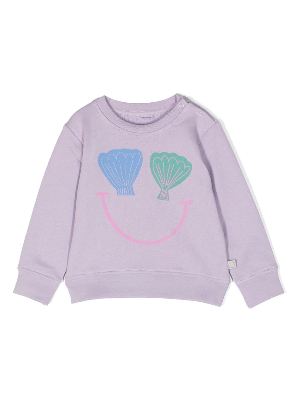 Stella McCartney Kids Sweatshirt mit Muschel-Print - Violett von Stella McCartney Kids