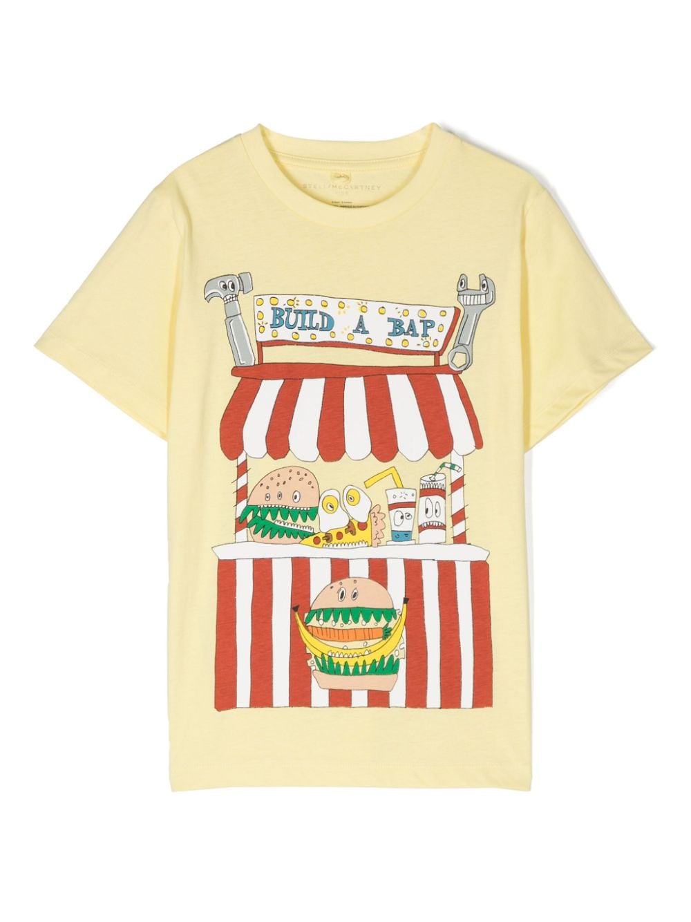 Stella McCartney Kids T-Shirt mit Veggie Burger Stand-Print - Gelb von Stella McCartney Kids