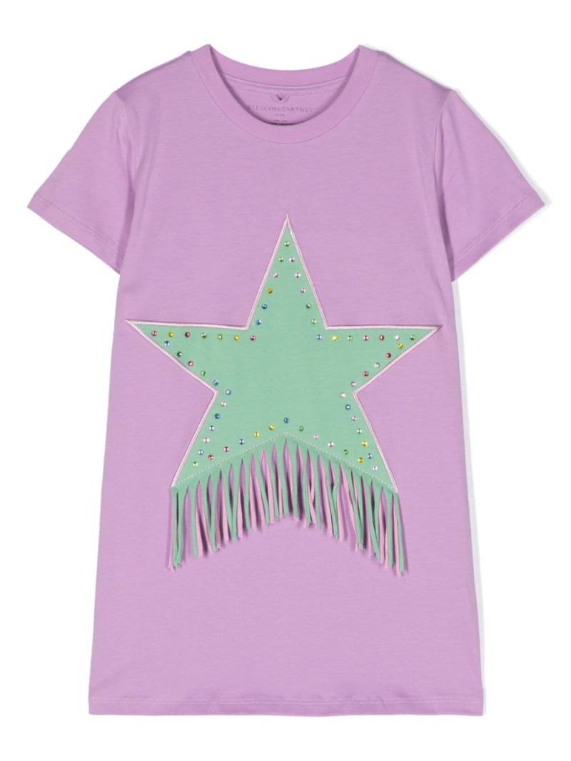 Stella McCartney Kids T-Shirtkleid mit Stern-Print - Violett von Stella McCartney Kids