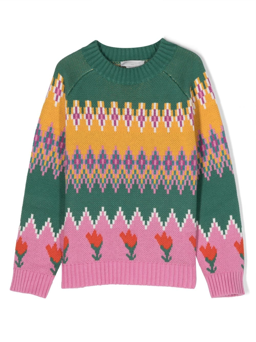 Stella McCartney Kids Pullover mit Fair-Isle-Strickmuster - Grün von Stella McCartney Kids