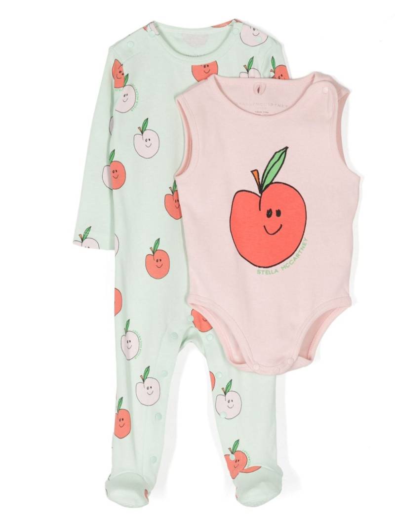 Stella McCartney Kids Schlafanzug-Set mit Apfel-Print - Grün von Stella McCartney Kids