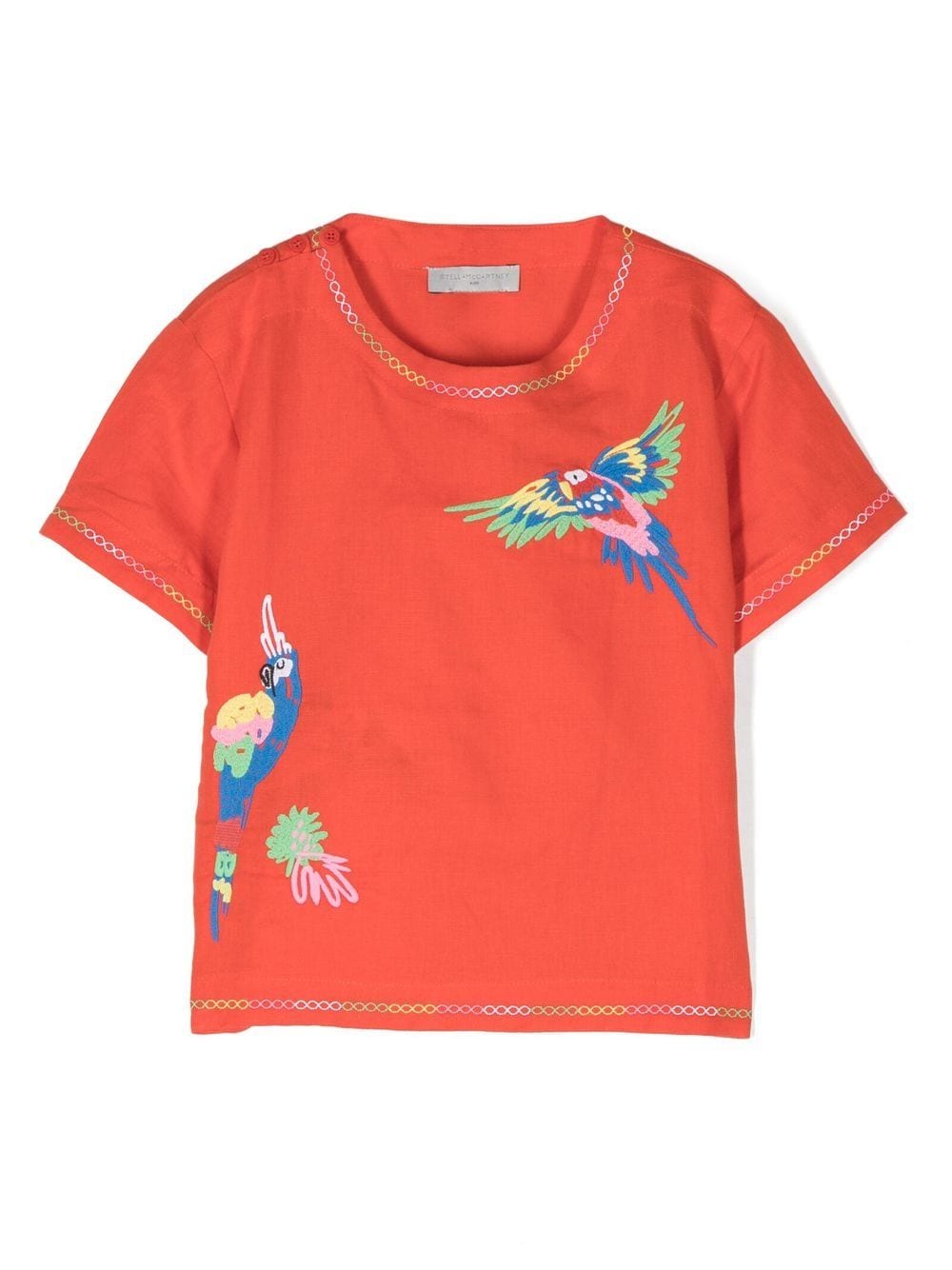 Stella McCartney Kids T-Shirt mit Vogel-Print - Rot von Stella McCartney Kids