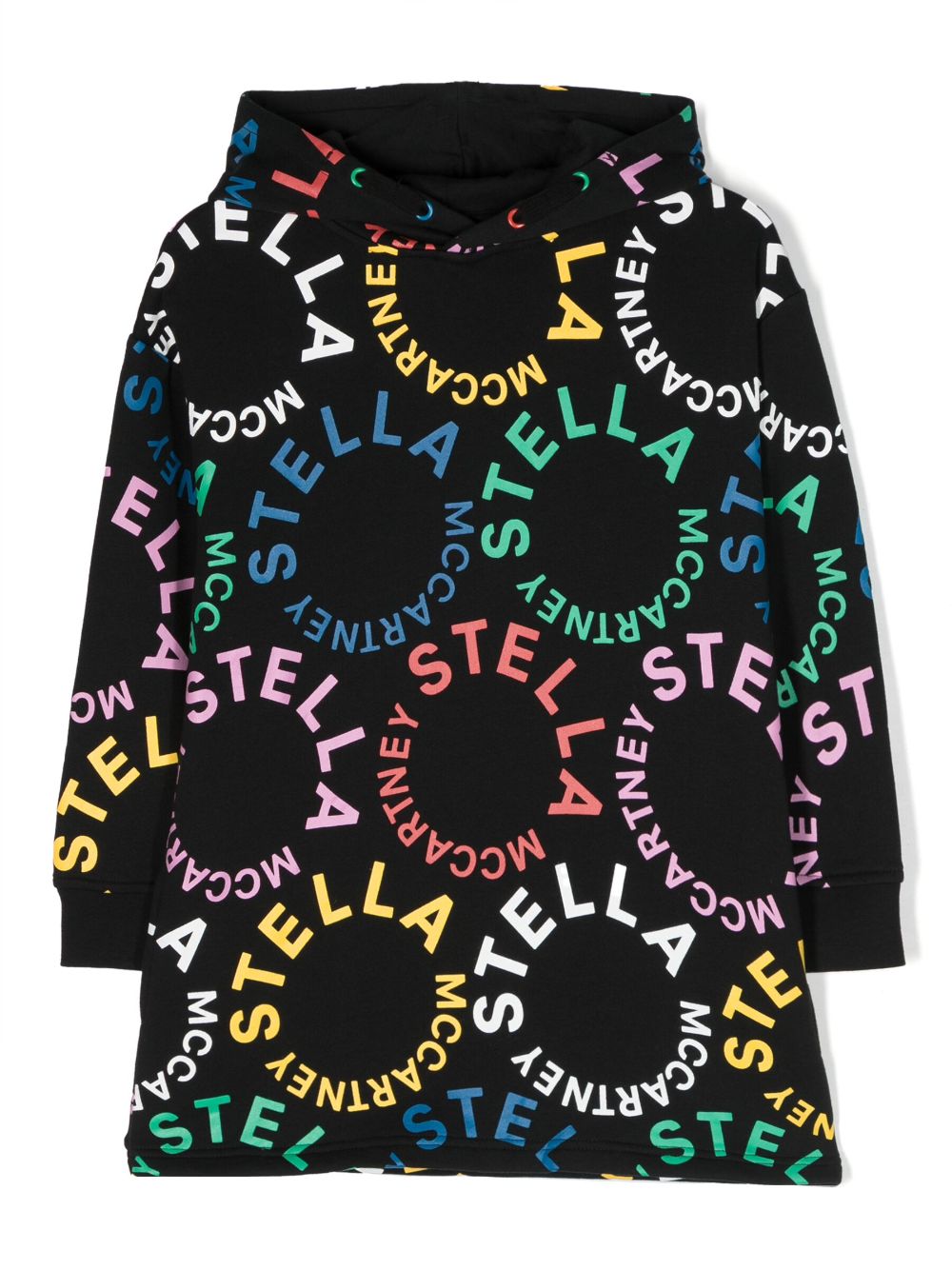 Stella McCartney Kids Kapuzenkleid mit Logo - Schwarz von Stella McCartney Kids