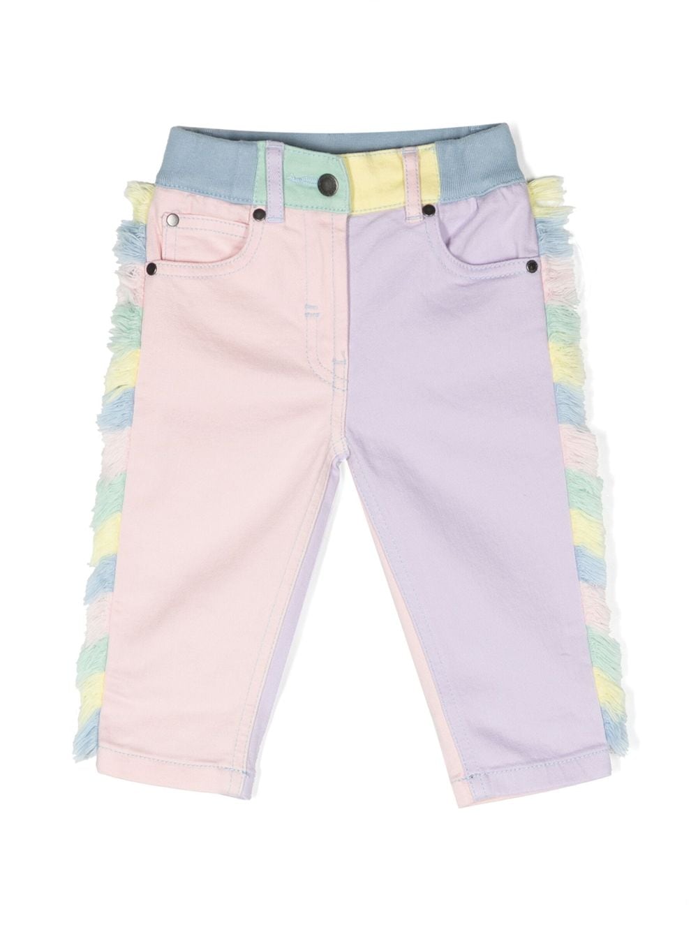 Stella McCartney Kids Ausgefranste Jeans in Colour-Block-Optik - Rosa von Stella McCartney Kids