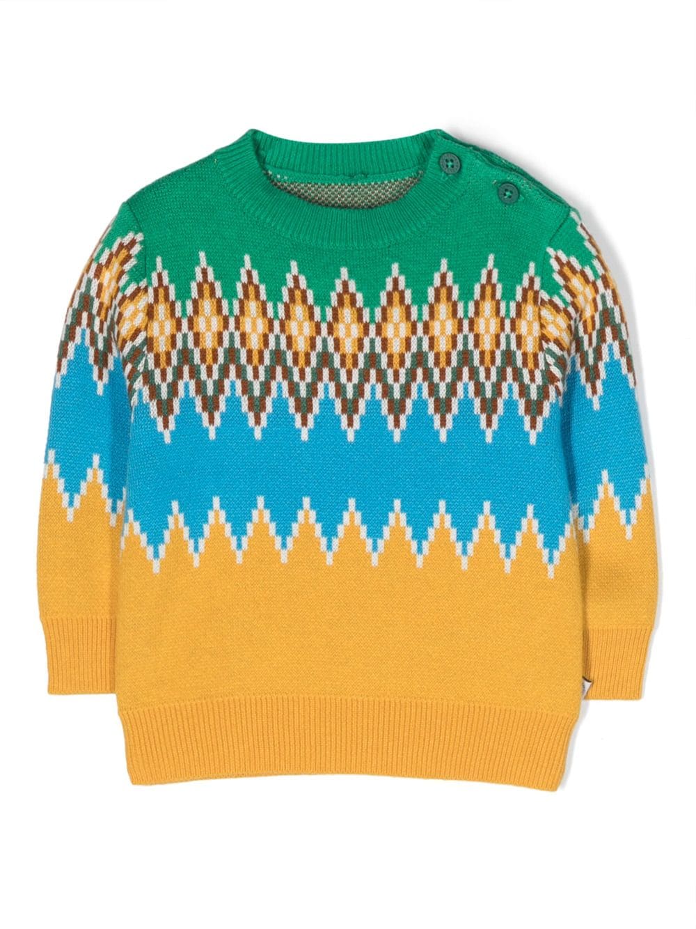 Stella McCartney Kids Pullover mit Fair-Isle-Strickmuster - Grün von Stella McCartney Kids