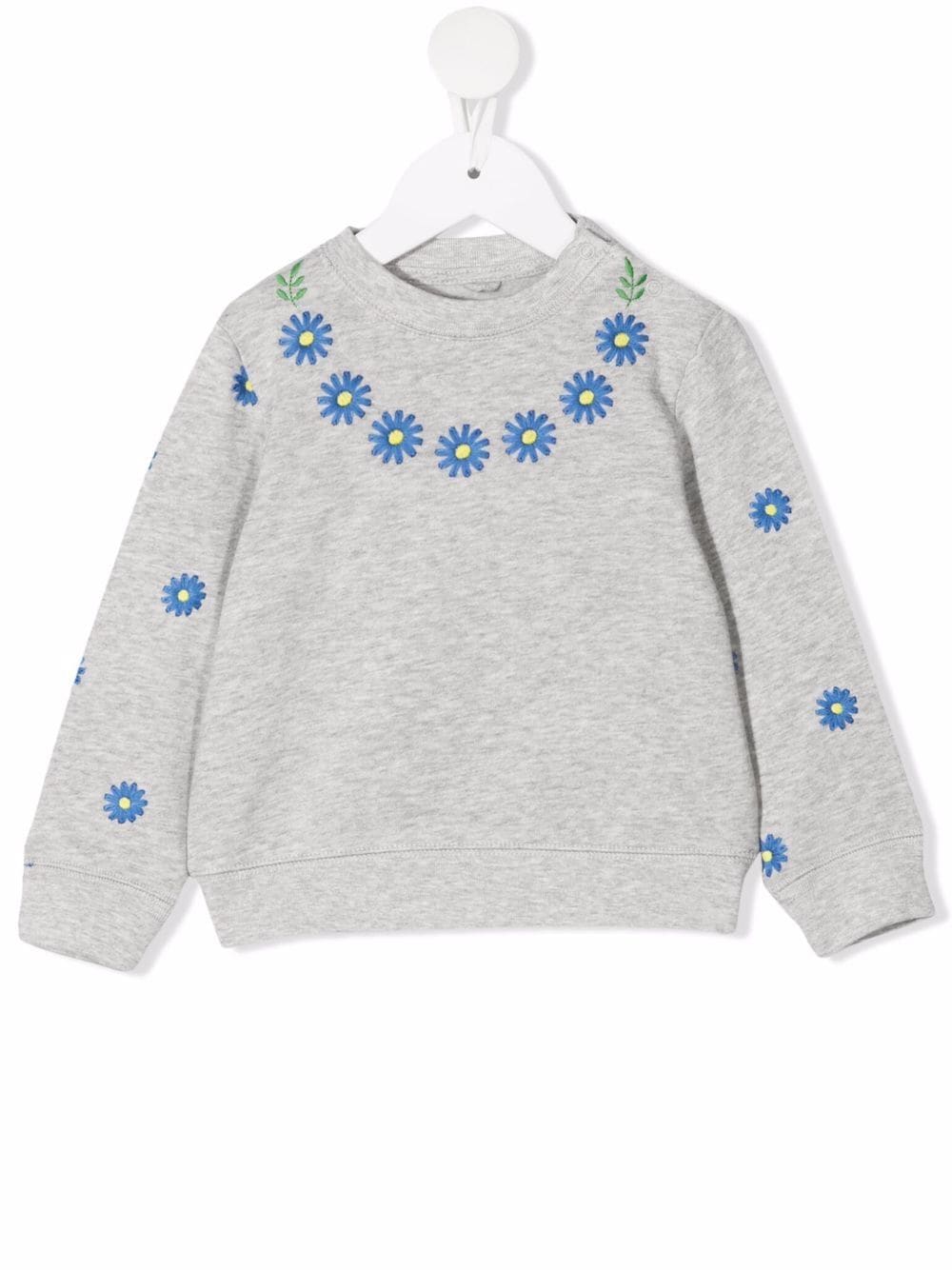 Stella McCartney Kids Sweatshirt mit Blumenstickerei - Grau von Stella McCartney Kids