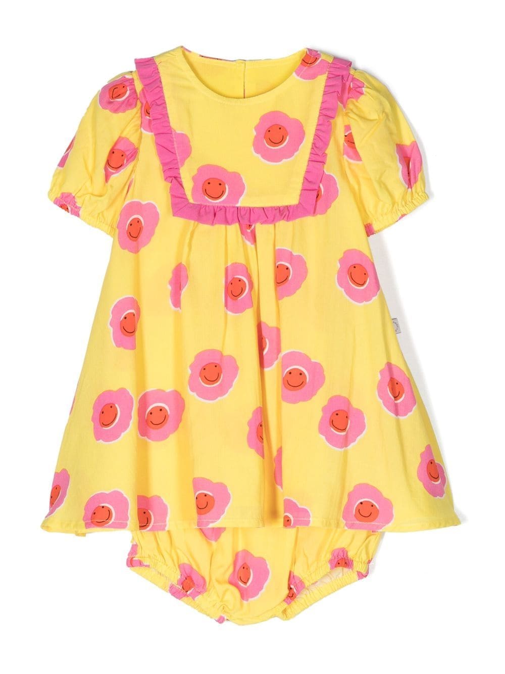 Stella McCartney Kids Kleid mit Puffärmeln - Gelb von Stella McCartney Kids