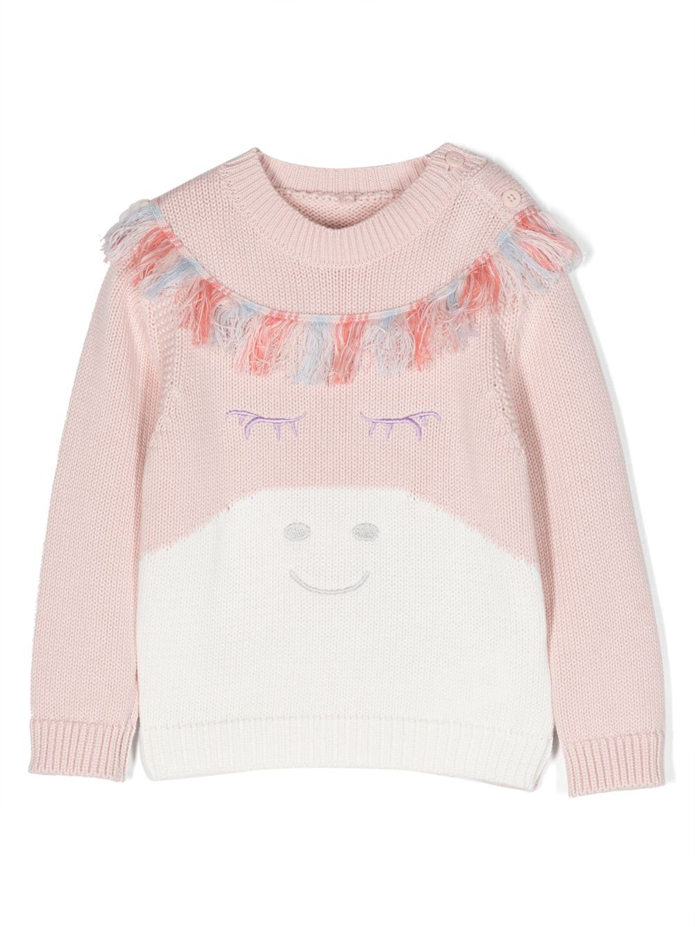 Stella McCartney Kids Sweatshirt mit ausgefranstem Detail - Rosa von Stella McCartney Kids