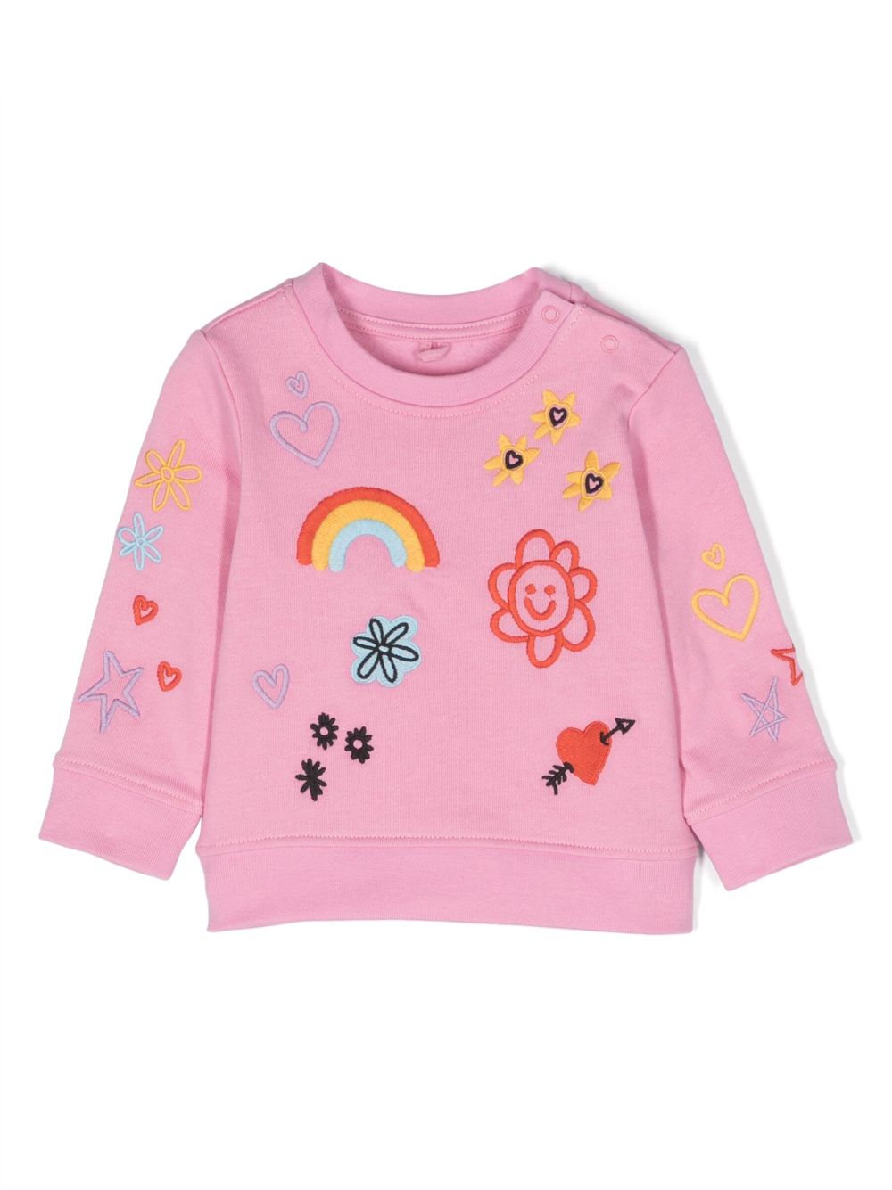 Stella McCartney Kids Sweatshirt mit grafischer Stickerei - Rosa von Stella McCartney Kids