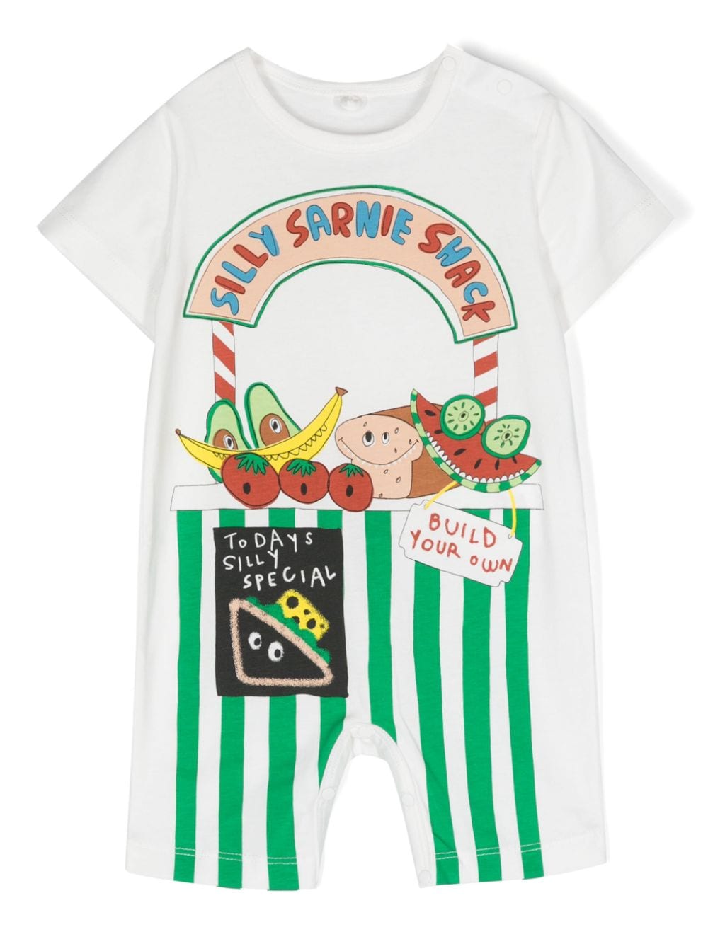 Stella McCartney Kids Strampler mit grafischem Print - Weiß von Stella McCartney Kids