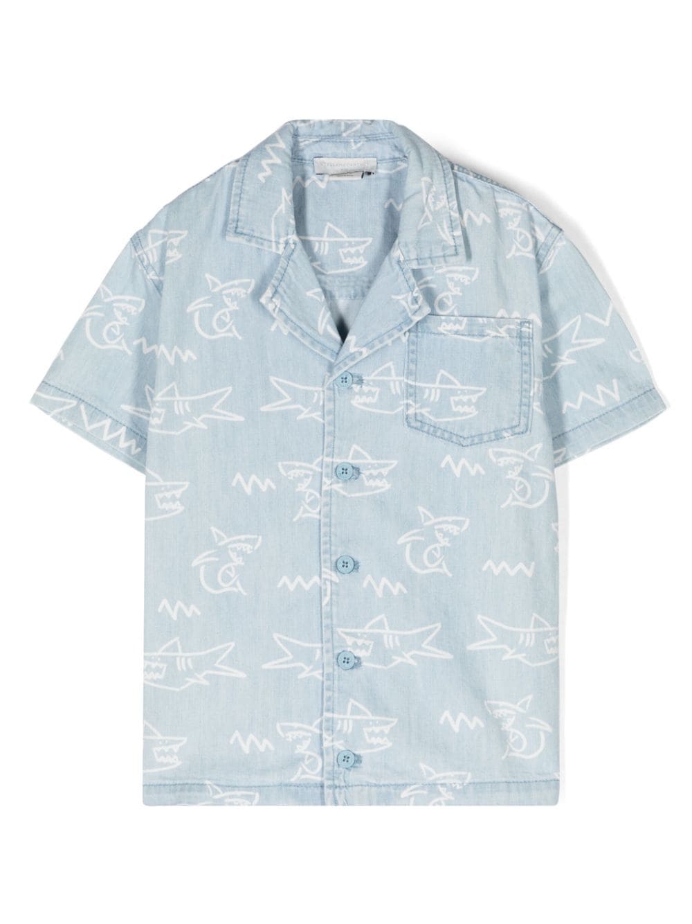 Stella McCartney Kids Jeanshemd mit grafischem Print - Blau von Stella McCartney Kids